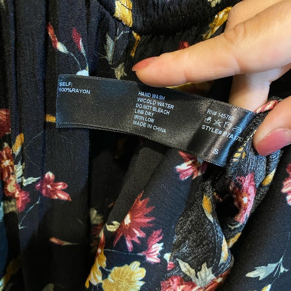 Floral Black Jumpsuit - Picture 3 of 3